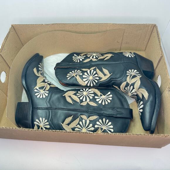Dan Post Boots Women's Western Ranch Daisy Embroider Size 6.5 - Picture 3 of 7